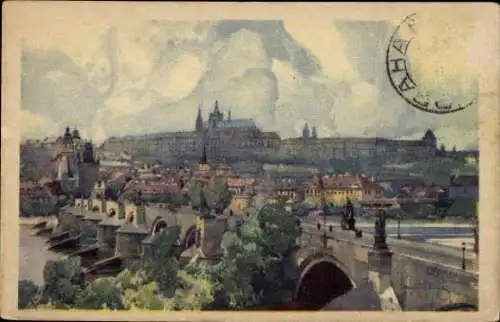 12 alte Ak Praha Prag Tschechien, diverse Ansichten