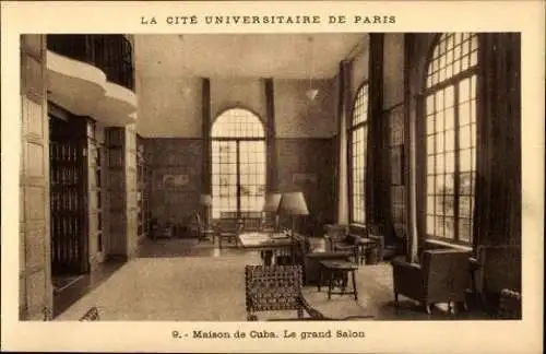 11 alte Ak Paris V, La Cité Universitaire de Paris, diverse Ansichten