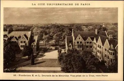 11 alte Ak Paris V, La Cité Universitaire de Paris, diverse Ansichten