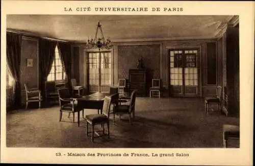 11 alte Ak Paris V, La Cité Universitaire de Paris, diverse Ansichten