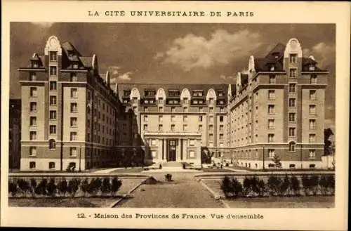 11 alte Ak Paris V, La Cité Universitaire de Paris, diverse Ansichten