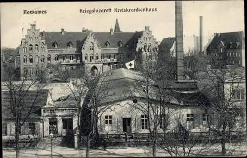 Ak Nowawes Babelsberg Potsdam in Brandenburg, Kriegslazarett Kreiskrankenhaus