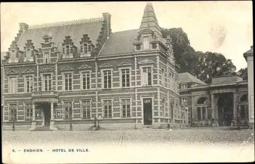 Ak Enghien Wallonien Hennegau, Rathaus