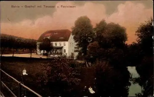 Ak Bahra Bad Gottleuba Berggießhübel, Gasthof mit Tanzsaal und Festwiesen