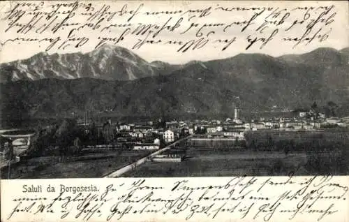 Ak Borgosesia Piemonte, Gesamtansicht