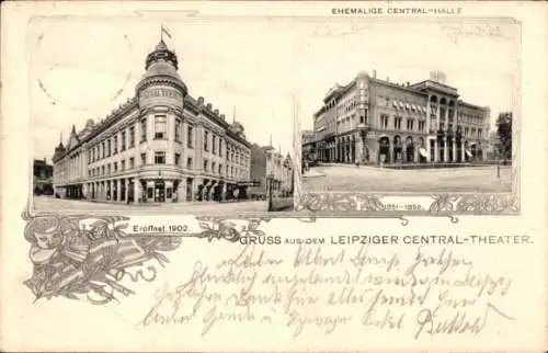 Ak Leipzig in Sachsen, Central-Theater, ehemalige Central-Halle
