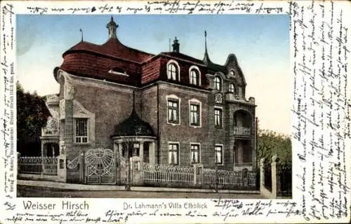 Ak Dresden Weißer Hirsch, Dr. Lahmanns Villa Elbblick