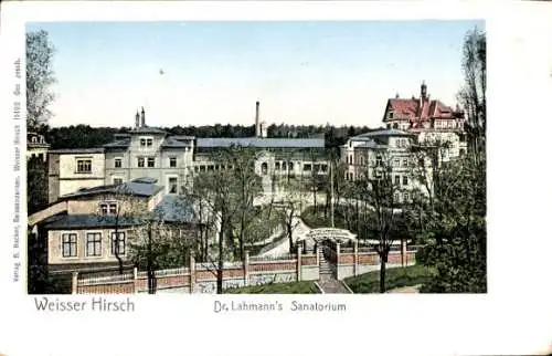 Ak Dresden Weißer Hirsch, Dr. Lahmanns Sanatorium, Eingang