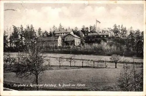 Ak Dresden Nordost Schönfeld Weißig Borsberg, Berghotel, Restaurant, Inh. W. Bähr