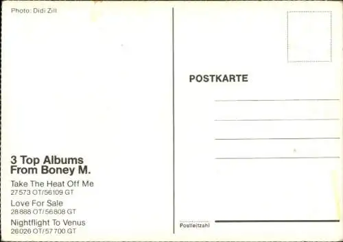 Ak Sänger Bobby Farrell, Portrait, Boney M, Love for Sale, Autogramm
