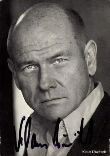 Ak Schauspieler Klaus Löwitsch, Portrait, Autogramm
