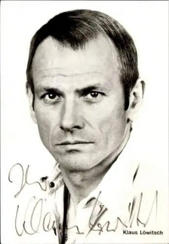 Ak Schauspieler Klaus Löwitsch, Portrait, Autogramm