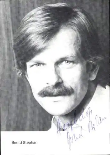 Ak Schauspieler Bernd Stephan, Portrait, Autogramm