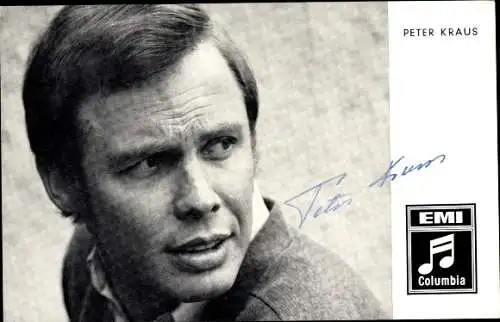 Ak Schauspieler Peter Kraus, Portrait, Autogramm, Sänger, EMI Columbia