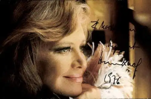 Ak Schauspielerin Hildegard Knef, Portrait, Autogramm, Sängerin