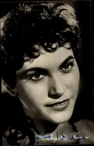 Ak Schauspielerin Brigitte Krause, Portrait, Autogramm, Defa, Simplontunnel
