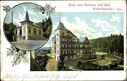 Ak Bad Klosterlausnitz in Thüringen, Kurhaus, Klosterschänke