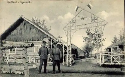 Ak Syrowatka Russland, Deutsches Militärlager, Eingang, I. WK