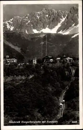 Ak Innsbruck in Tirol, Hungerburgbahn mit Nordkette