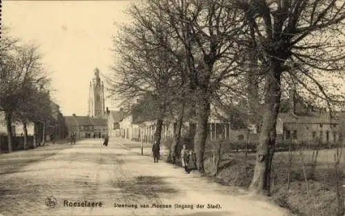 Ak Roeselare Roeselaere Rousselare Roeselare Westflandern, Chaussee de Menin