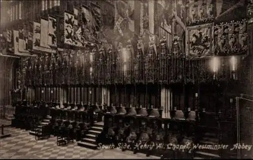 Ak Westminster London City, Westminster Abbey, Südseite, Heinrich-VII.-Kapelle