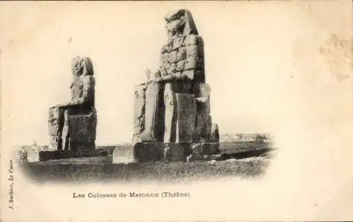 Ak Theben Ägypten, Die Kolosse von Memnon