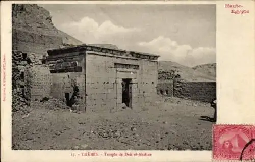 Ak Theben Ägypten, Tempel von Deir el Medina