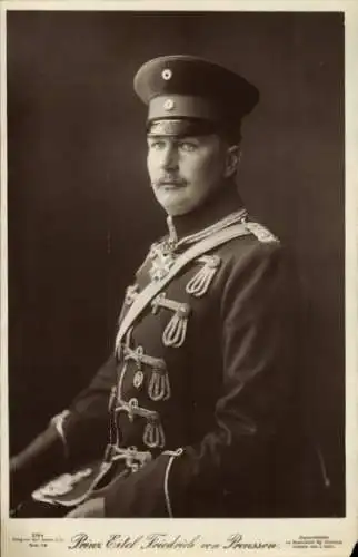 Ak Prinz Eitel Friedrich von Preußen, Portrait, Uniform, NPG 4432