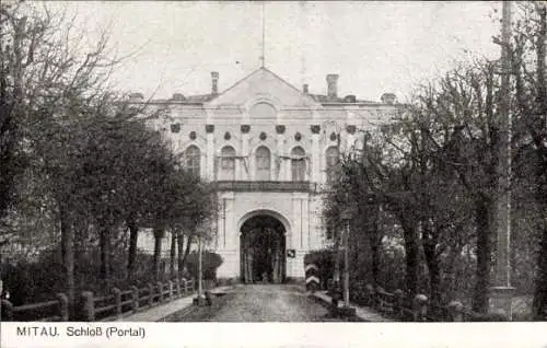 Ak Jelgava Mitau Lettland, Schloss, Portal