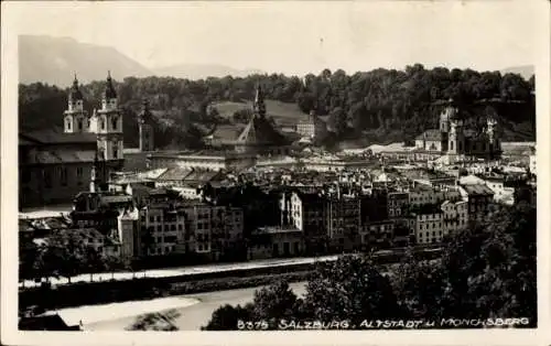 Ak Salzburg in Österreich, Altstadt und Mönchsberg