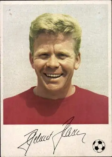 Autogrammkarte Fußballer Helmut Haller, AC Bologna