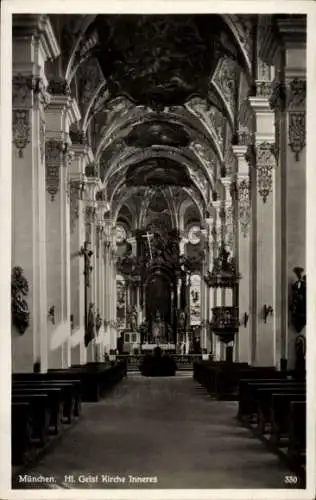 Ak München, Hl. Geist Kirche, Inneres