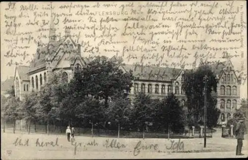 Ak Flensburg in Schleswig Holstein, Gebäude