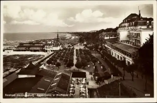 Ak Ostseebad Heringsdorf auf Usedom, Seebrücke, Kurhaus