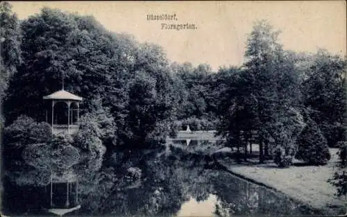 Ak Düsseldorf am Rhein, Floragarten