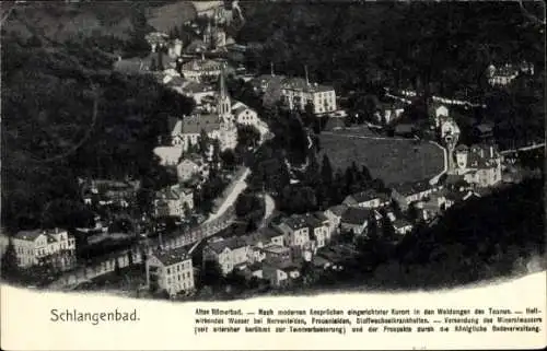 Ak Schlangenbad im Taunus Hessen, Panorama, Altes Römerbad