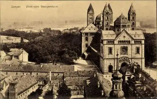 Ak Speyer am Rhein, Dom, Blick vom Georgenturm