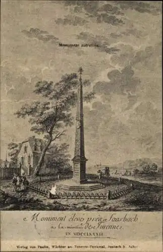 Ak Sasbach in der Ortenau, Turenne-Denkmal