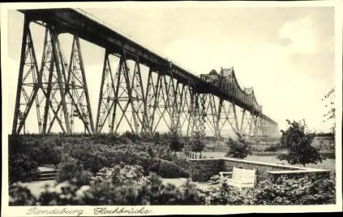 Ak Rendsburg in Schleswig Holstein, Hochbrücke