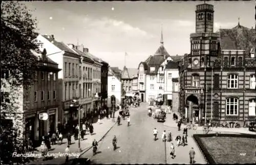 Ak Rendsburg in Schleswig Holstein, Jungfernstieg