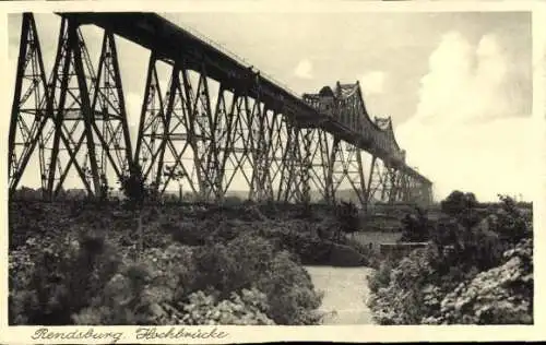 Ak Rendsburg in Schleswig Holstein, Hochbrücke