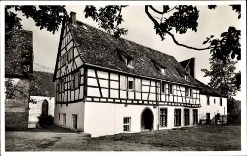 Ak Höchst im Odenwald, evang. Jugendheim, Fachwerkhaus