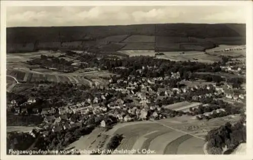 Ak Steinbuch Michelstadt im Odenwald, Totalansicht, Fliegeraufnahme