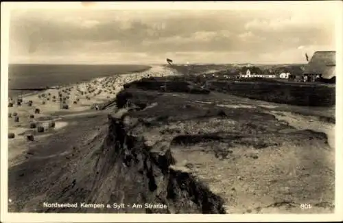 Ak Kampen auf Sylt, Panorama, Strand