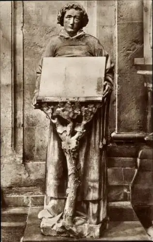 Ak Naumburg an der Saale, Statue, Dom