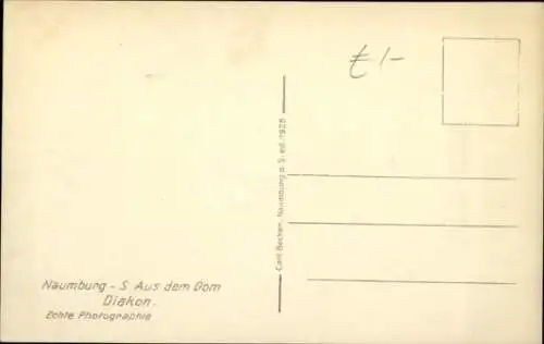 Ak Naumburg an der Saale, Statue, Dom