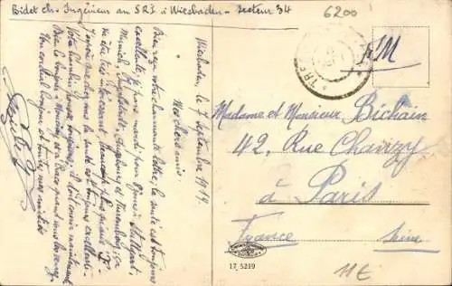 Ak Wiesbaden in Hessen, Promenade mit Nassauer Hof