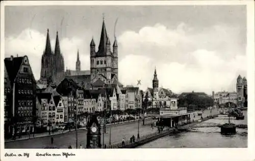 Ak Köln am Rhein, Dom, Teilansicht
