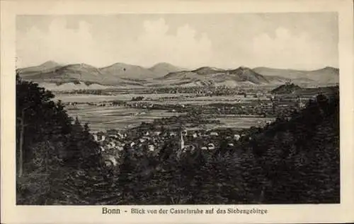 Ak Venusberg Bonn am Rhein, Casselsruhe, Blick auf das Siebengebirge