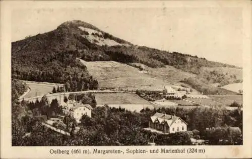 Ak Königswinter am Rhein, Oelberg, Margaretenhof, Sophienhof, Marienhof